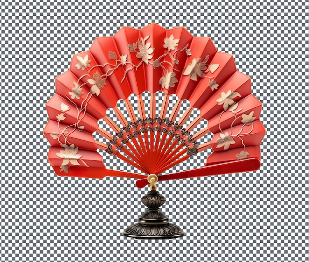 Beautiful Oriental Fan isolated on transparent background