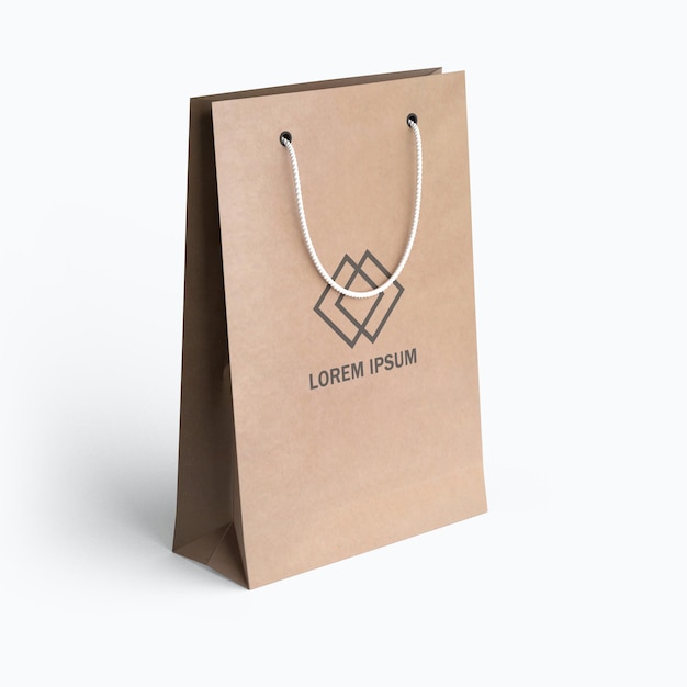 Beautiful paper bag mockup design