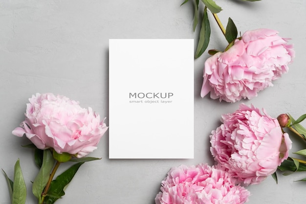 Beautiful paper card mockup blank invitation greeting or flyer card