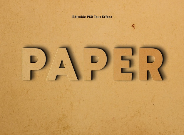 Beautiful Paper Text Effect PSD