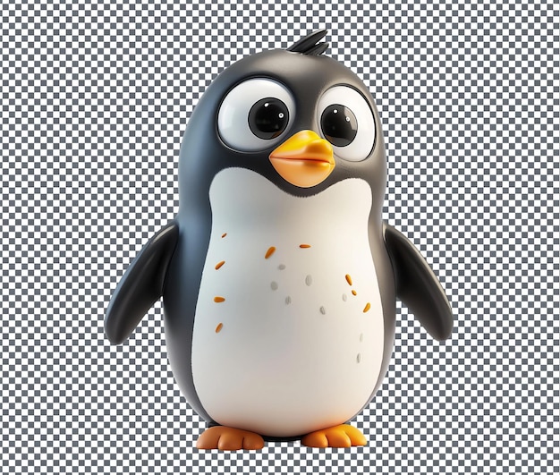 PSD beautiful penguin isolated on transparent background