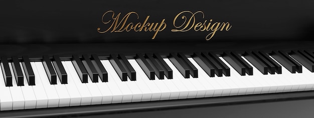 Beautiful piano mockup