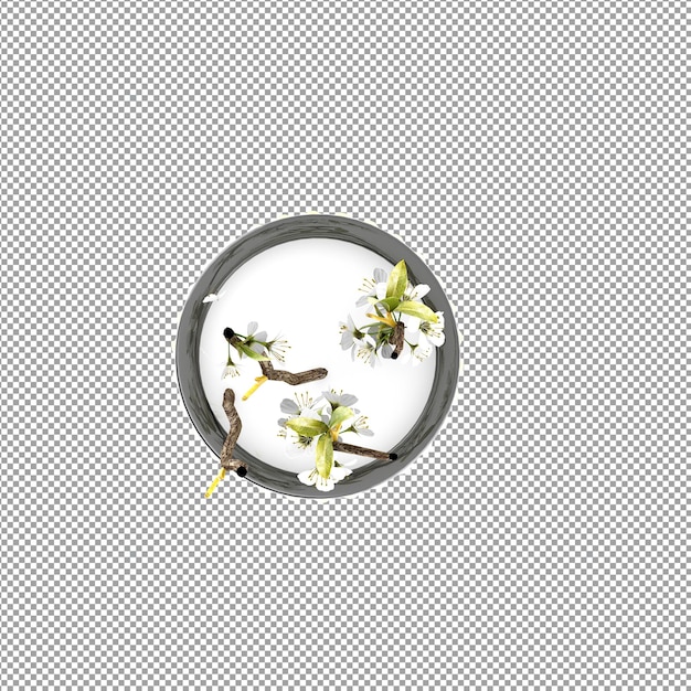 Beautiful plant in 3d rendering isolated