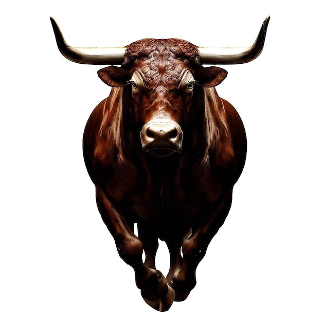 Beautiful portrait of a bull ai vector art digital illustration image