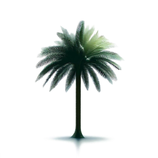 Beautiful portrait of a island with palm trees avatar emoji ai vector art digital illustration image