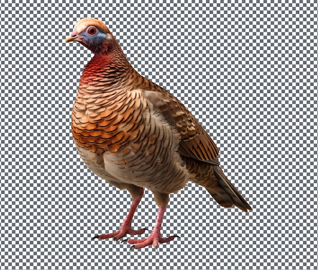 PSD beautiful quail isolated on transparent background