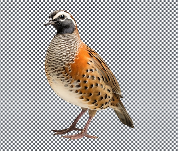 Beautiful Quail isolated on transparent background