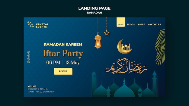 Beautiful ramadan home page template