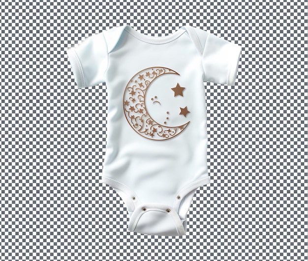 Beautiful Ramadan themed Onesie for Babies isolated on transparent background