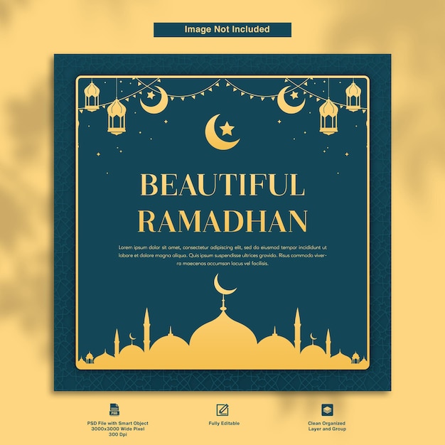 Beautiful Ramadhan Minimalist Template Design