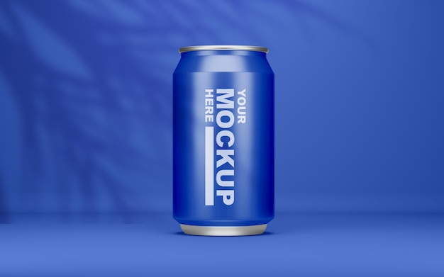 Beautiful realistic drink can mockup