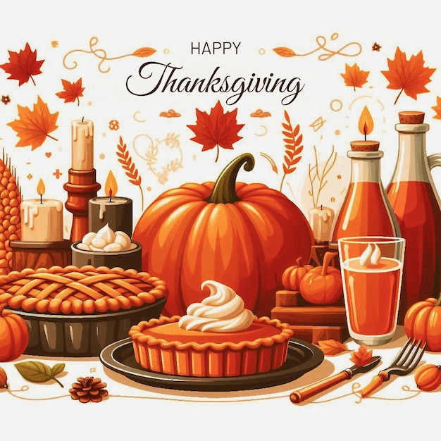 Beautiful realistic thanksgiving background design