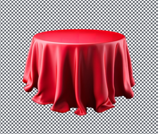 Beautiful Red Tablecloths isolated on transparent background