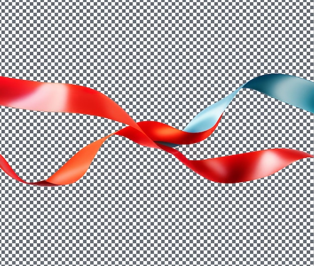 PSD beautiful ribbon banner isolated on transparent background