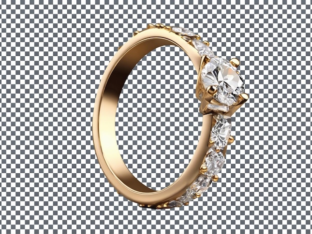 beautiful ring isolated on transparent background