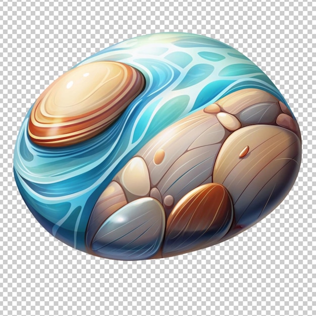 beautiful river stone illustration