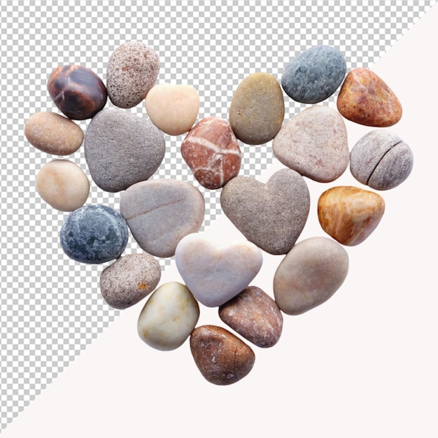 beautiful rocks make heart