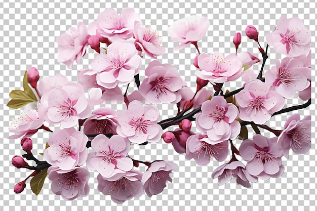 PSD beautiful sakura flowers high quality realistic image