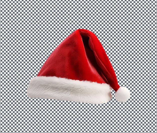 PSD beautiful santa hat isolated on transparent background