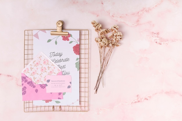 Beautiful save the date card mockup