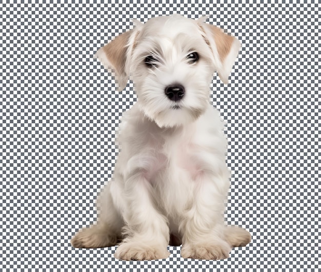 PSD beautiful sealyham terrier breed puppy isolated on transparent background