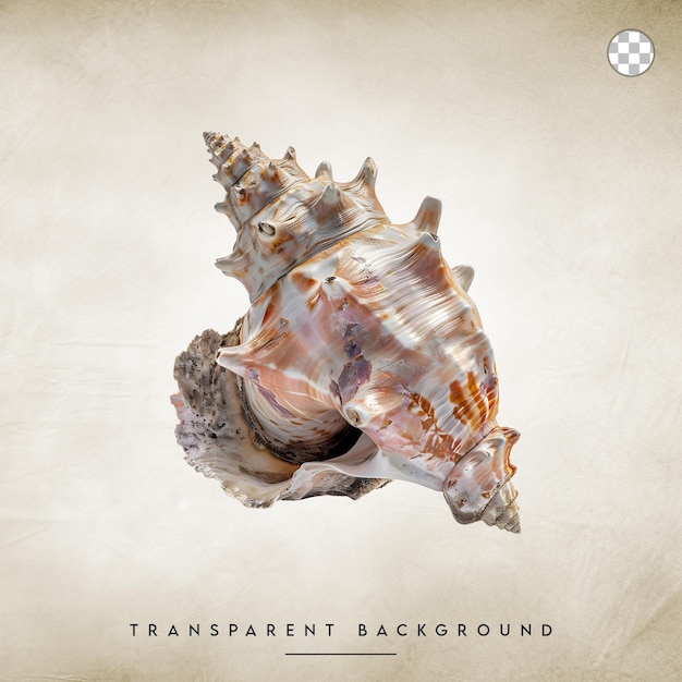 beautiful seashell isolated on transparent background