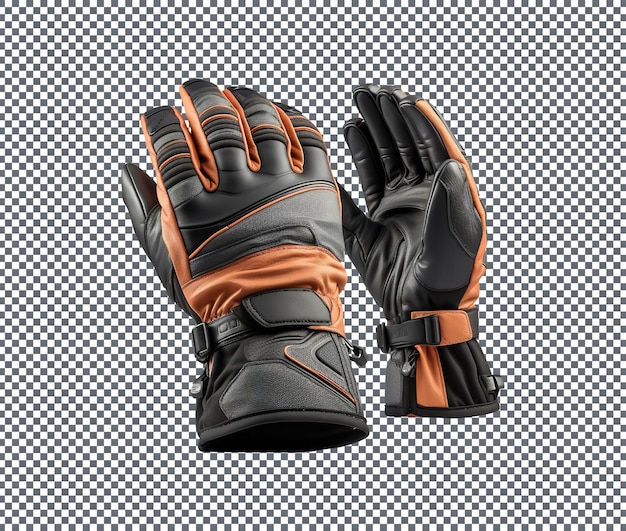 PSD beautiful ski gloves isolated on transparent background