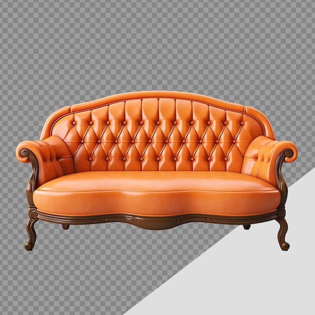 Beautiful sofa png isolated on transparent background