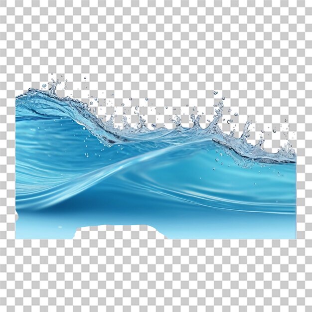 Beautiful splash water surface transparent background