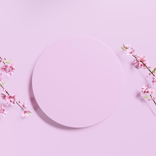 Beautiful spring, cherry blossom background with pink background