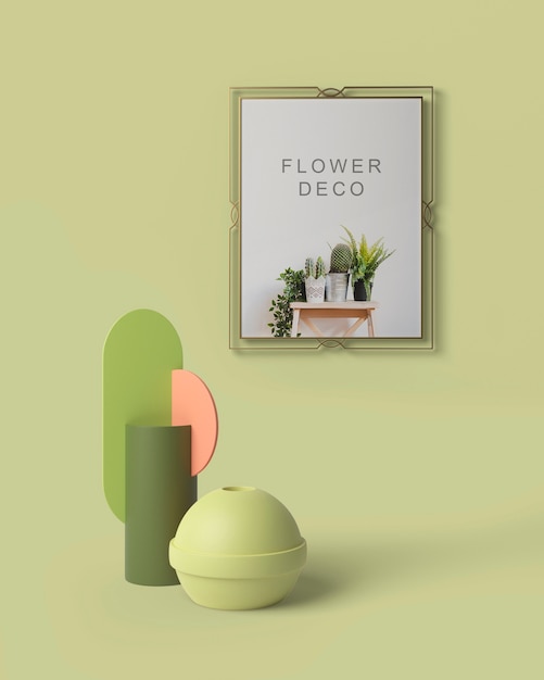 Beautiful spring deco concept mock-up