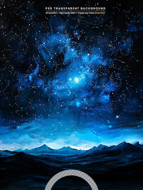 PSD beautiful starry sky space background