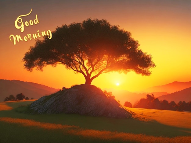 Beautiful sunrise background psd