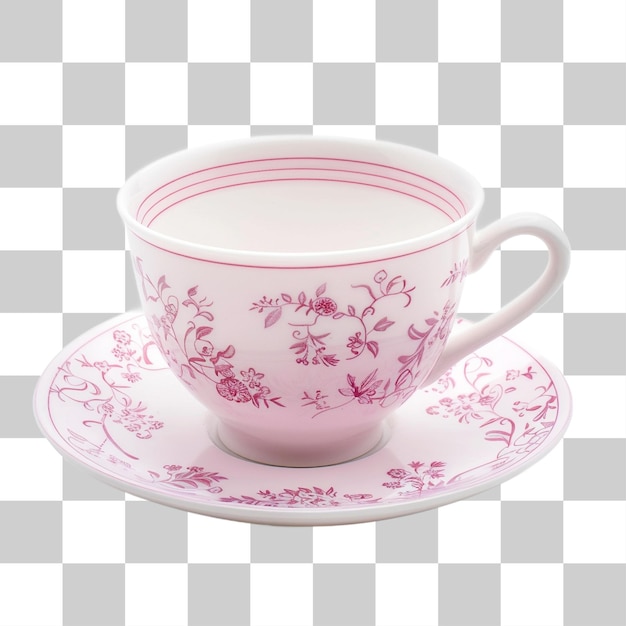 PSD beautiful tea cup png on transparent background