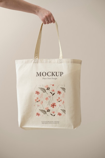 Beautiful tote bag design mockup