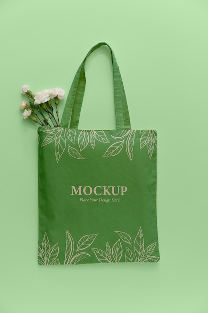 Beautiful tote bag design mockup