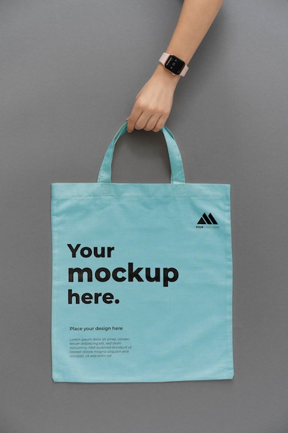 Beautiful tote bag design mockup