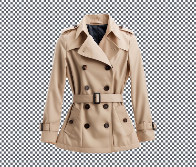 Beautiful Trench Coat isolated on transparent background