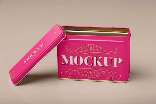 Beautiful vintage cookie box design mockup