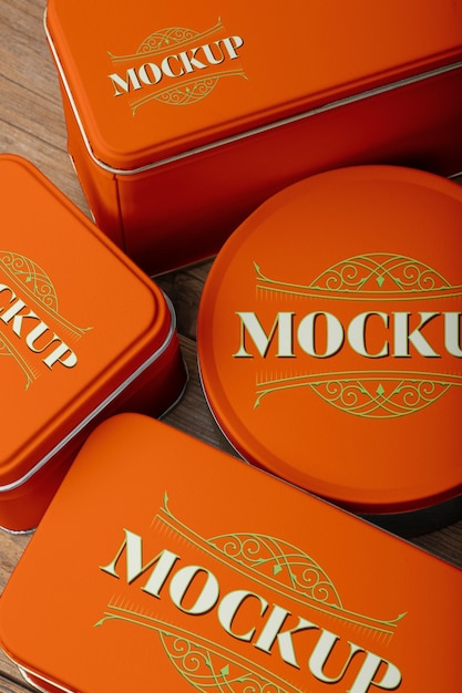 Beautiful vintage cookie box design mockup