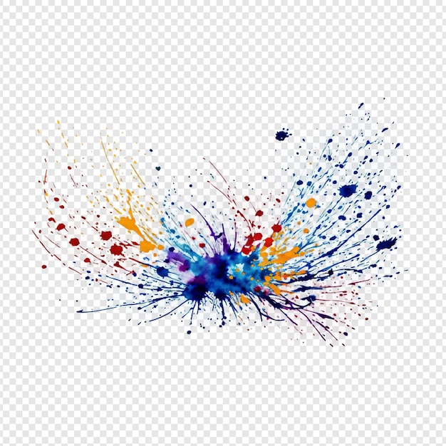 Beautiful watercolour splatter on transparent background