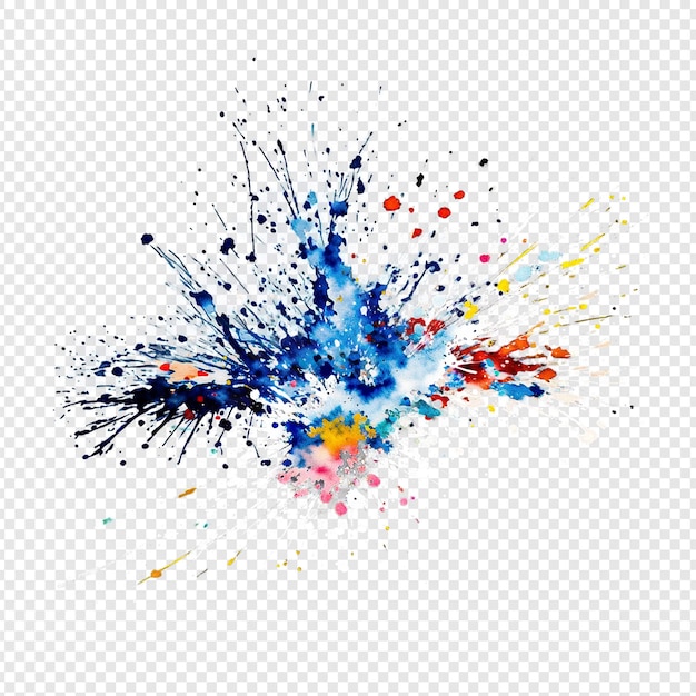 PSD beautiful watercolour splatter on transparent background