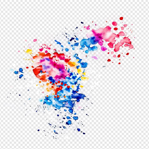 PSD beautiful watercolour splatter on transparent background