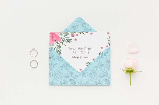 Beautiful wedding concept mock-up