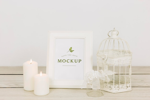 Beautiful wedding concept mock-up