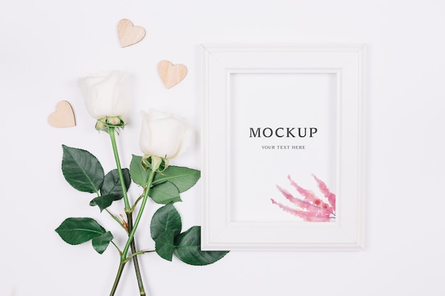 Beautiful wedding concept mock-up