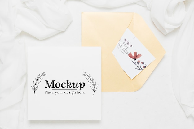 Beautiful wedding concept mock-up