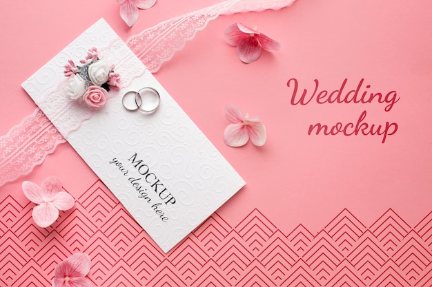 Beautiful wedding concept mock-up