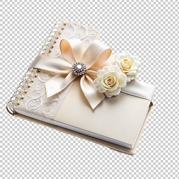 PSD beautiful wedding guest book isolated