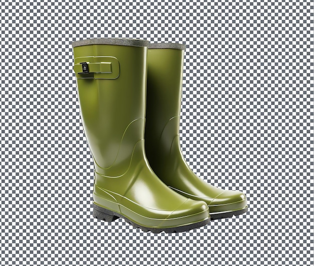 Beautiful Wellington Boots isolated on transparent background